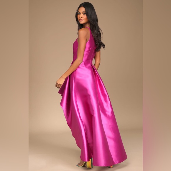 Lulus Broadway Show Magenta High-Low Gown - Picture 5 of 12